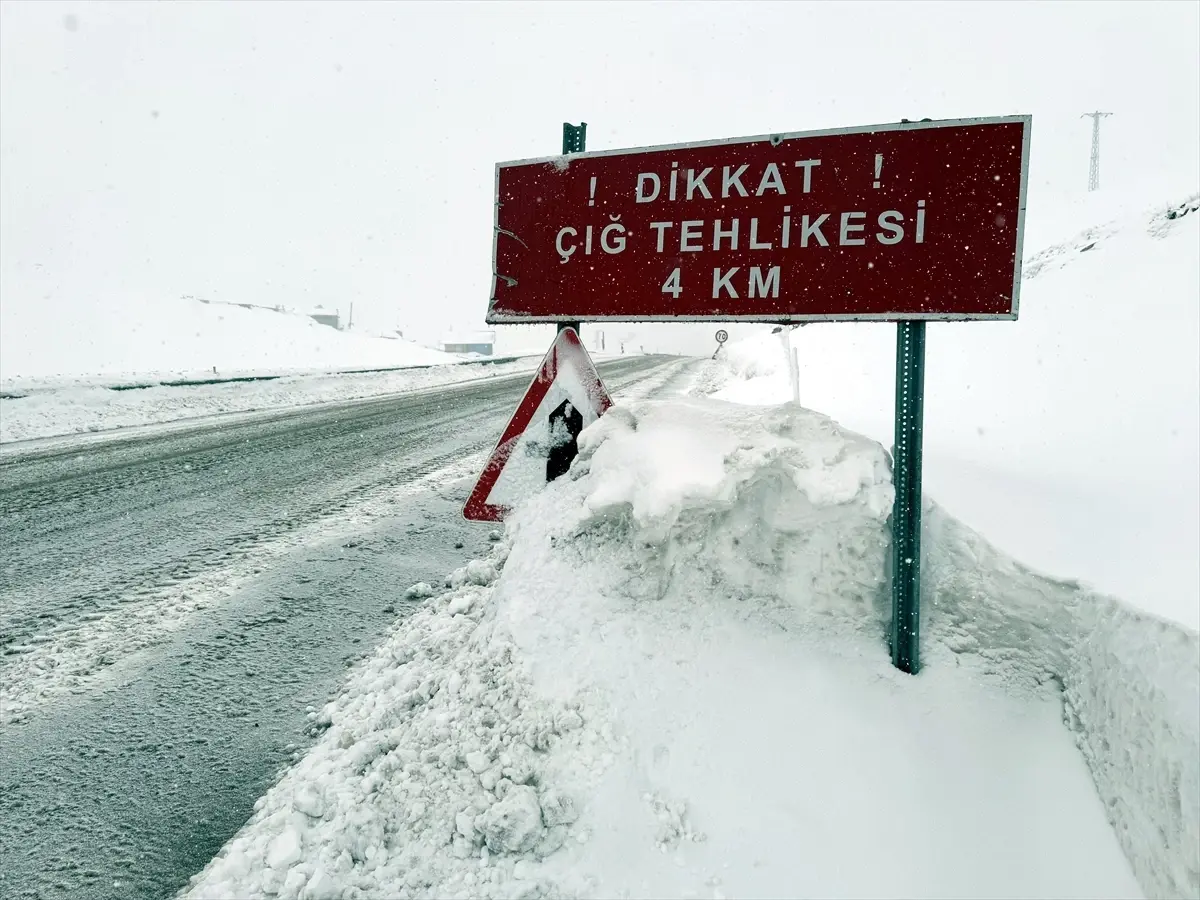 Ardahan-Şavşat Yolunda Çığ Temizliği Çalışmaları Sürüyor