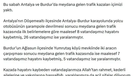 Kaza sonrası otobüs enkazı