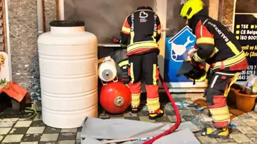 Patlama sonrası yangın söndürülmüş