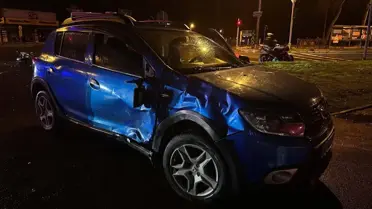 Kaza sonrası hasar gören motosiklet