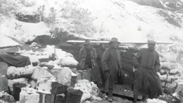 Çanakkale Cephesi'nde donma olayının detaylı fotoğrafı