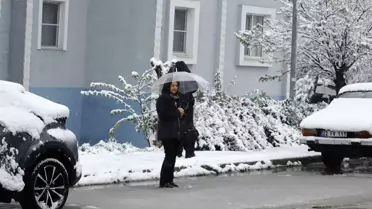 Trakya’da kar yağışı görüntüsü