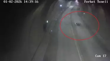 Motosikletin devrildiği an