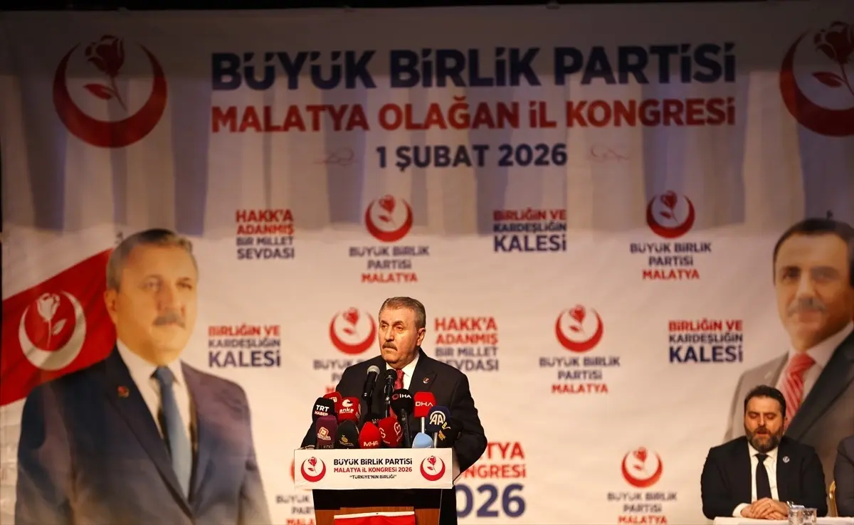 Destici, Malatya İl Kongresi'nde Deprem Yardımını Vurguladı