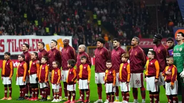 Maç anından bir kare, Galatasaray oyuncuları