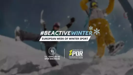 Kış sporları etkinliğinden bir an