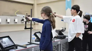 Havalı silahlar müsabakasından bir an görüntüsü