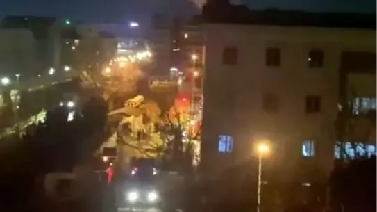 Yangın sonrası Dörtçelik Çocuk Hastanesi'nden görüntü