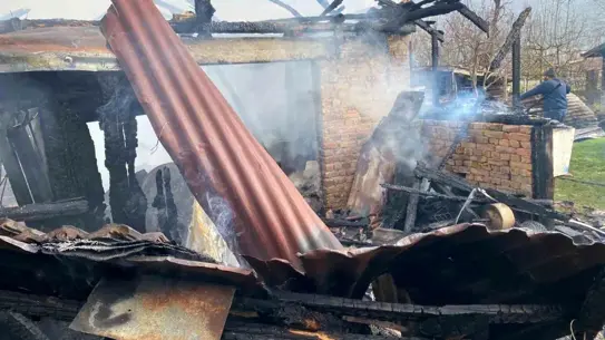 Yangın anındaki görüntü