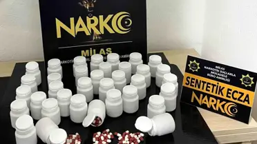 Milas'ta Büyük Uyuşturucu Operasyonu: 1.814 Sentetik Ecza Ele Geçirildi