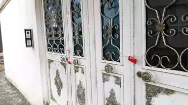 Çöken istinat duvarının hasar görüntüsü