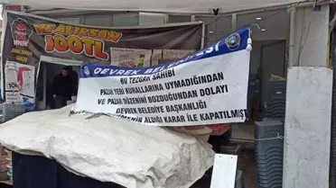 Kapatılan tezgahın fotoğrafı