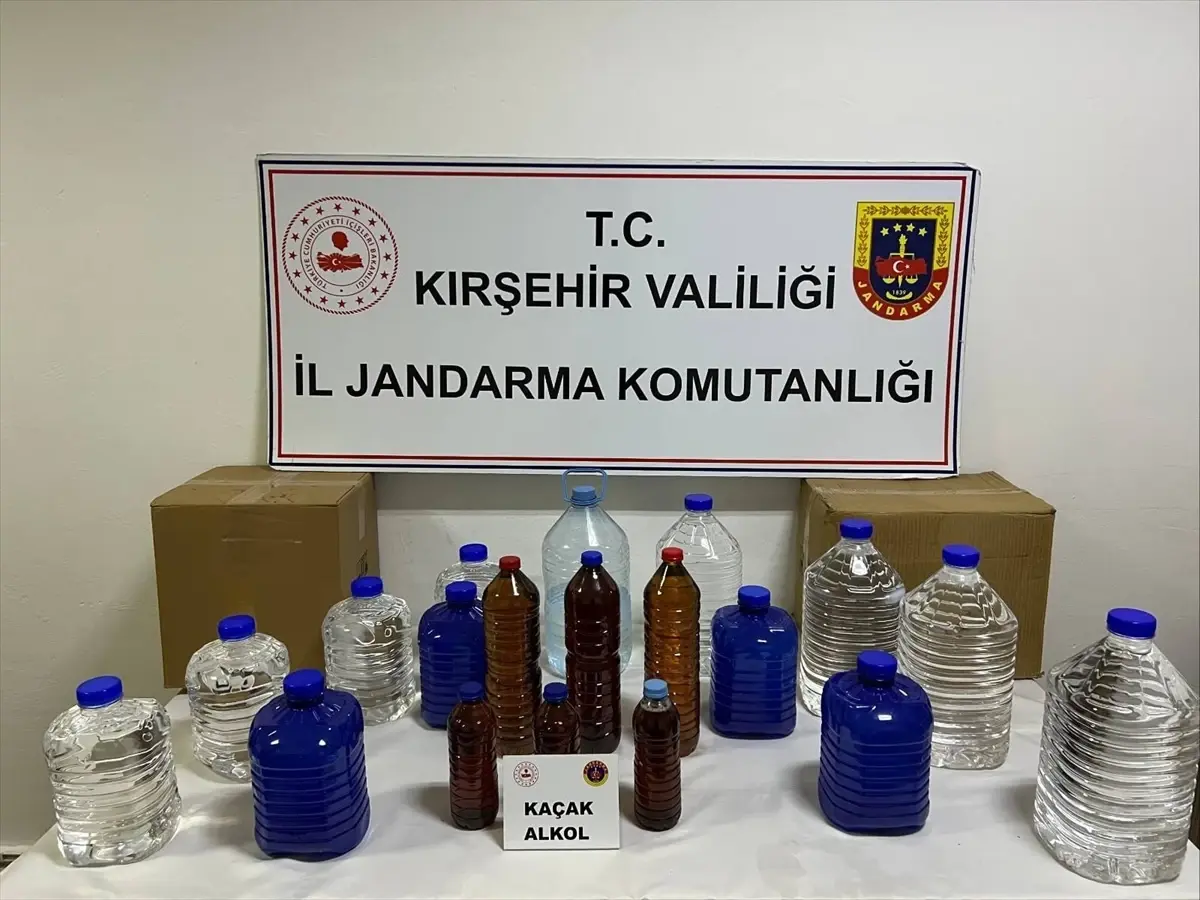 Kırşehir'de 9 Litre Kaçak Alkol ve 28 Litre Etil Alkol Ele Geçirildi