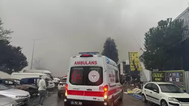 Yangın sonrası itfaiye ekipleri