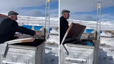 Kurtarılan tilkinin fotoğrafı