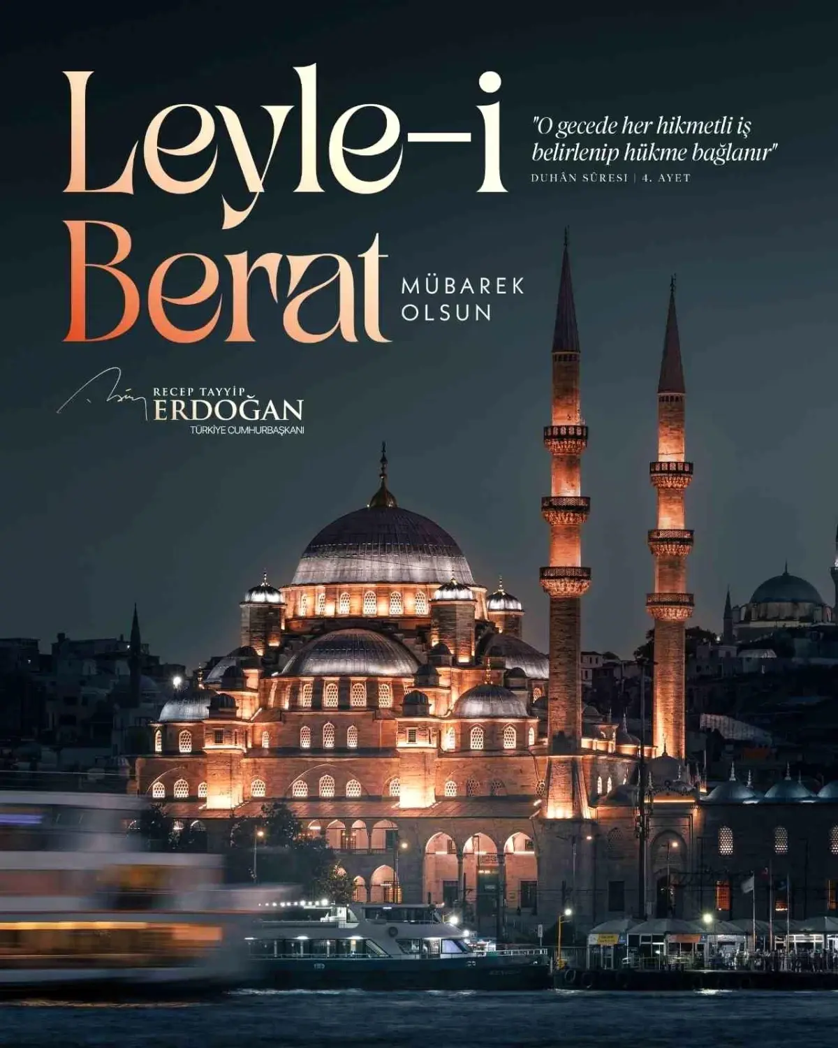 Cumhurbaşkanı Erdoğan, Berat Kandili'ni Mübarek Kıldı