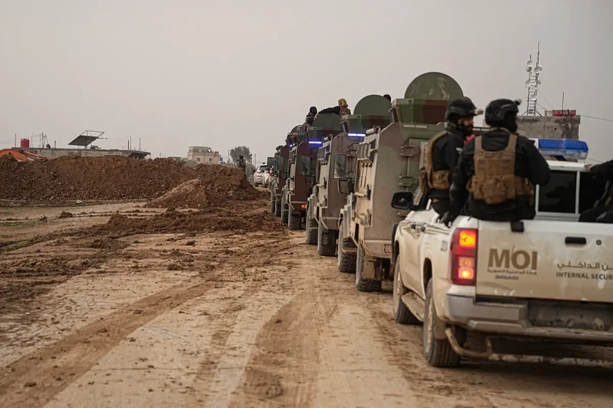 Suriye İçişleri Bakanlığı Güvenlik Konvoyu Haseke'ye Giriş Yaptı