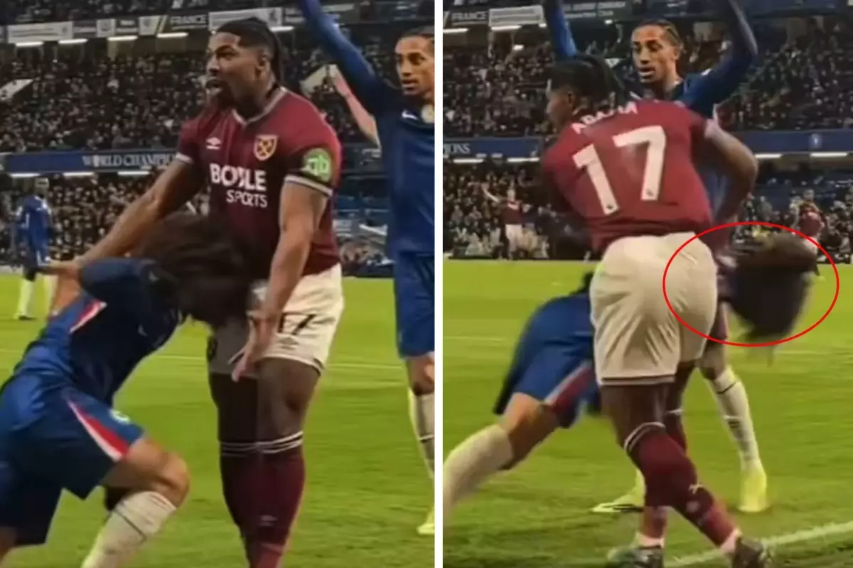 Chelsea'de Şok An: Adama Traore, Cucurella'yı Sert Şekilde Yere Serdi