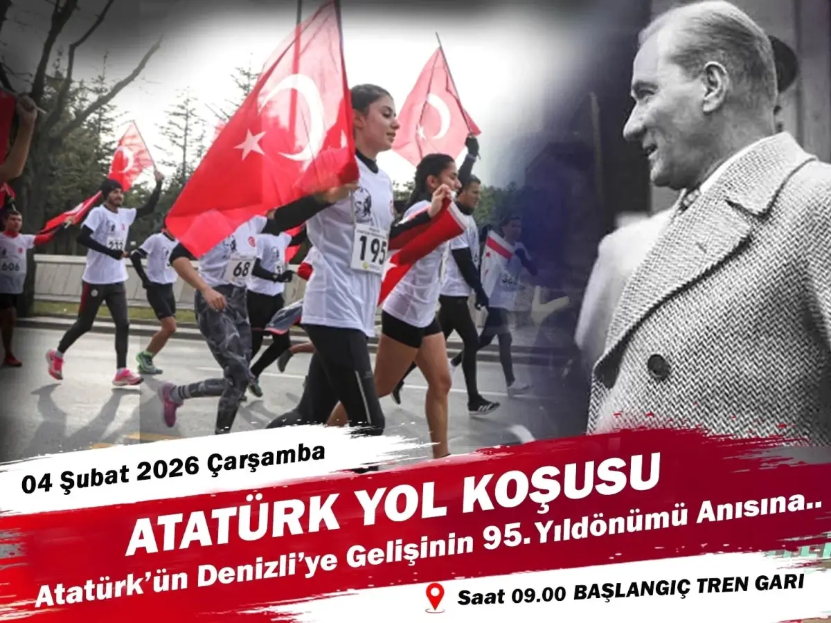 Denizli'de 95. Atatürk Anma Koşusu 4 Şubat'ta Başlıyor