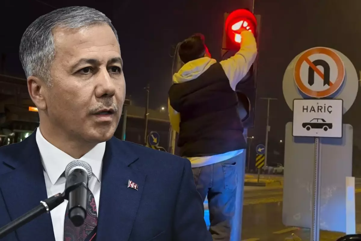 Trafik Işığını Değiştiren Sürücü Sosyal Medyada İçişleri Bakanı’na Etiket Atıyor