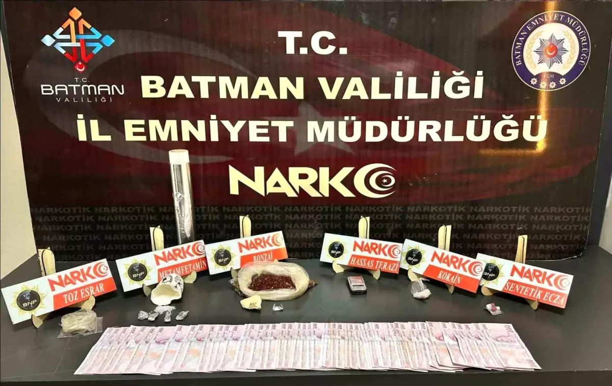 Batman’da Uyuşturucu Kaçakçılığı Operasyonu: Beş Şahıs Gözaltında