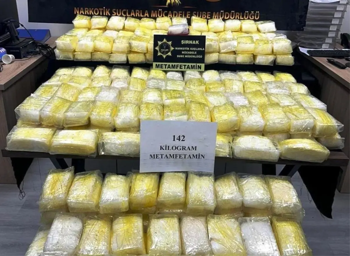 Cizre'de Büyük Metamfetamin Operasyonu: 142 Kg Ele Geçirildi, 4 Şahıs Tutuklandı
