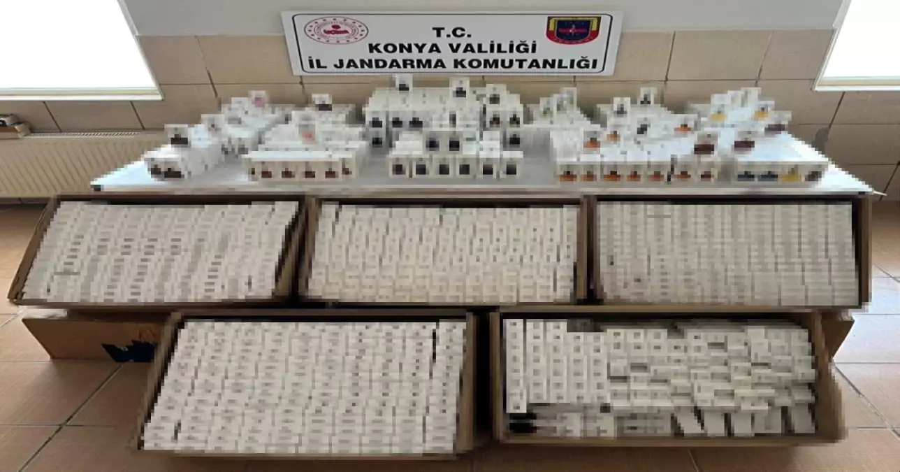 Konya’da Jandarma, 2500 Kaçak Parfüm ve 2 Şüpheliyi Yakalamış