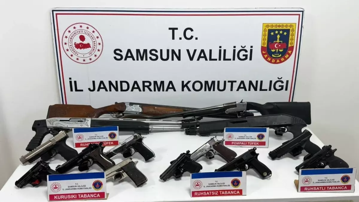 Vezirköprü'de Jandarma, Sosyal Medyada Silah Kullanan 6 Şüpheliyi Yakalar