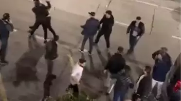 Kavga anı kaydedilmiş video çerçevesi