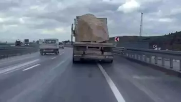 Denizli'de Yan Kapakları Eksik Kamyonlara 25 Bin TL Para Cezası Kesildi