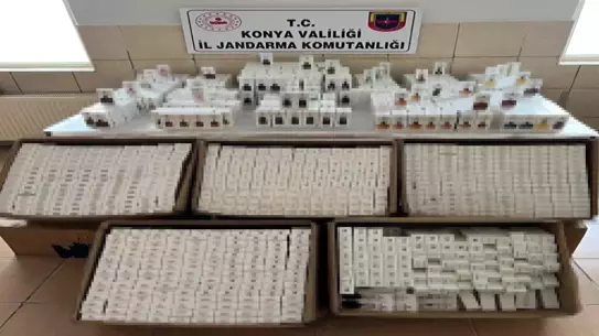 Konya’da Jandarma, 2500 Kaçak Parfüm ve 2 Şüpheliyi Yakalamış