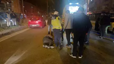 Motosikletin çarptığı an