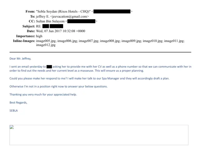 Epstein dosyalarına dair belge