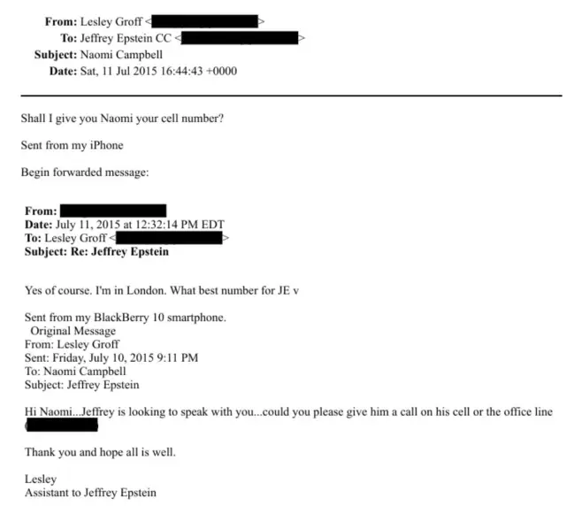 E-posta ekran görüntüsü