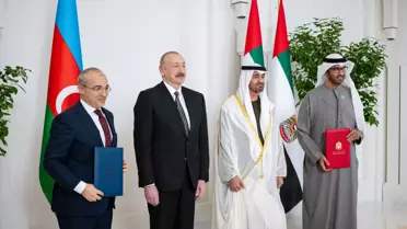 Aliyev ve Al Nahyan toplantı anı