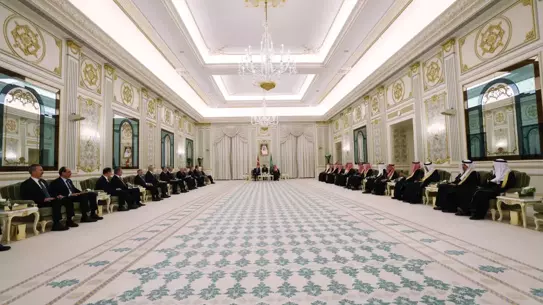 Erdoğan ve Selman el sıkışması