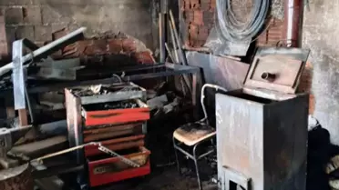 Yangın sonrası dükkanın görüntüsü