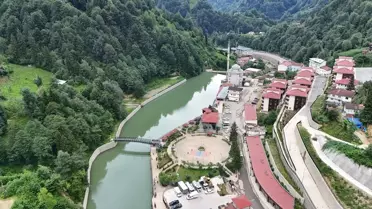 Rize'deki su tesisleri görünümü