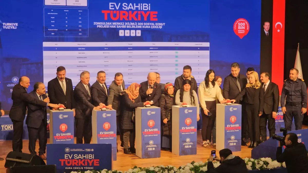 Zonguldak’ta 1872 Sosyal Konutun Hak Sahipleri Resmen Belirlendi