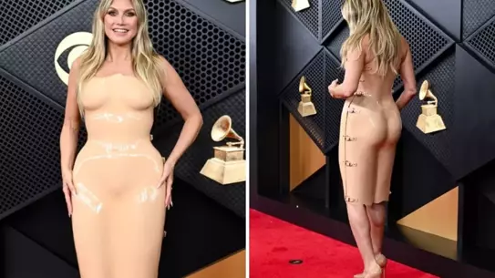 Heidi Klum, Grammy Kırmızı Halısında Cesur Görünümüyle Gündemi Salladı