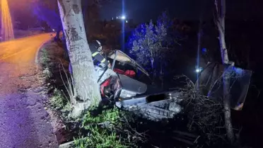 Devrilen otomobilin görüntüsü