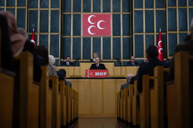 Bahçeli konuşma anı