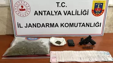Alanya’da Jandarma’dan Uyuşturucu ve Silah Operasyonu