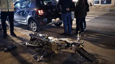 Tekirdağ'ın Muratlı İlçesinde Motosiklet ve Otomobil Çarpışması: Sürücü Yaralı