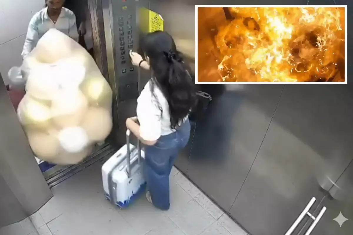 Mumbai'da Asansör İçinde Balon Patlaması: Panik Anları Güvenlik Kamerasına Yansıdı
