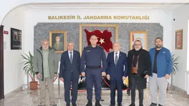 Balıkesir Gazeteciler Cemiyeti, Jandarma Komutanı Albay Murat Özer'i Misafir Etti
