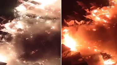 Filipinler'in Bongao Bölgesinde Devasa Yangın Binlerce Evi Yok Etti