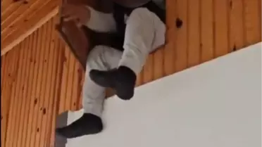 Polis operasyonu sırasında tavan arasında yakalanan şüpheli