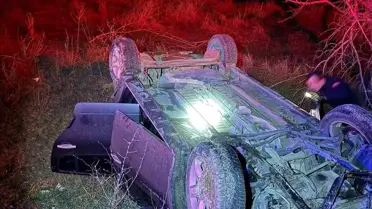 Bucak'ta Direksiyon Kaybı Sonucu Araç Takla Attı, İki Kişi Yaralandı