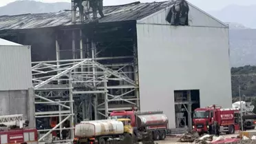 Milas'ta İnşaat Halindeki Fabrikada Çıkan Yangın Kontrol Altına Alındı